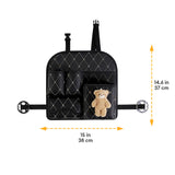 Diamond Pattern Waterproof and Scratch-Resistant Car Seat Back Storage Bag