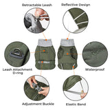 Waterproof Jacket Warm High Collar Reflective Dog Clothes