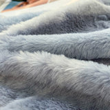 Luxurious Faux Rabbit Fur Milk Velvet Dual-Sided Cosy Bed Sheet Set