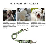Adjustable Printed Nylon Dog Lead Pet Car Seat Belt