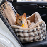 Large Classic Fluffy Booster Dog Car Seat-Keep Secure