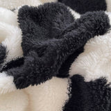 Milk Velvet Chequerboard Quilted Bed Sheet Set