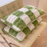 Milk Velvet Chequerboard Quilted Bed Sheet Set