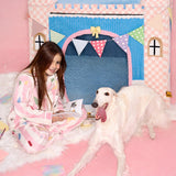 FUNNYFUZZY Cosy Orthopaedic Kids Indoor Play Tent Dog Tent Bed - Fairytale Dreamland