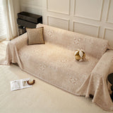Moroccan Pattern Reversible Chenille Cat-Scratch Resistant Throw Sofa Cover