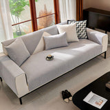 Minimalist Waterproof Wheat Stripe Design Chenille Sofa Cover