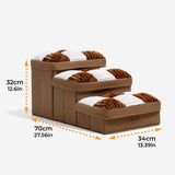 Chessboard Plaid Handcrafted Dog Steps with Storage - Multifunctional and Foldable