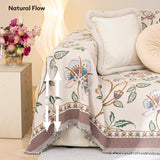 Vintage Botanical Floral Chenille Jacquard Sofa Protector Throw Sofa Cover