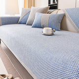Breathable Woven Cotton Linen Non-Slip Sofa Cover