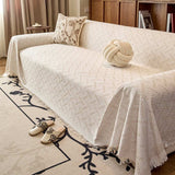 Soft T-Pattern Cotton Gauze Sofa Drape Throw Sofa Cover