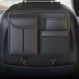 Compact Car Seat Back Organizer with Tissue Holder