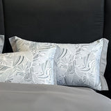 Light-Luxe Botanical Print Cooling Silky Duvet Cover Bed Sheet Set