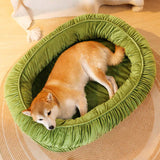 Oval Orthopaedic Support Cosy Sleeping Detachable Dog & Cat Bed