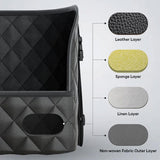 Quilted Diamond Pattern Car Seat Gap Storage Bag – Keep Your Essentials Handy