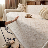 Soft T-Pattern Cotton Gauze Sofa Drape Throw Sofa Cover