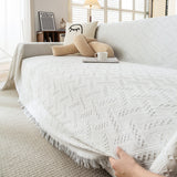 Soft T-Pattern Cotton Gauze Sofa Drape Throw Sofa Cover