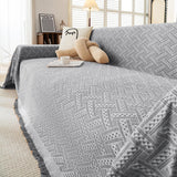 Soft T-Pattern Cotton Gauze Sofa Drape Throw Sofa Cover
