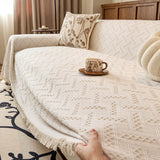 Soft T-Pattern Cotton Gauze Sofa Drape Throw Sofa Cover