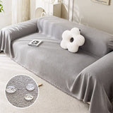 Soft Waterproof Teddy Plush Throw Sofa Cover