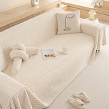 Striped Faux Rabbit Fur Multi Functional One Piece Sofa Cover