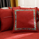 Geometric Decor Solid Colour Chenille Non-Slip Comfort Sofa Cover