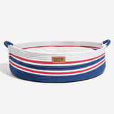 Handcrafted Stripe Calming Pet Bed - Timeless Nest