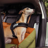 Large Deluxe Faux Leather Dog Car Seat Booster Bed - Urban Voyager
