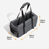 Portable Suede Lookout Console Pet Car Seat