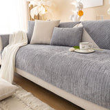 Simple Solid Colour Chenille Scratch-resistant Protective Sofa Cover