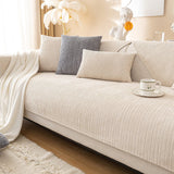 Simple Solid Colour Chenille Scratch-resistant Protective Sofa Cover