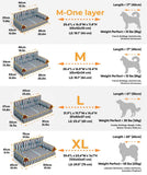 Trendy Striped Water-repellent Foldable Dog Sofa Bed - Sunny Siesta