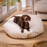 Trendy Striped Pattern Polygonal Pet Bean Bag Chair
