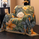 Tropical Style Multi-Purpose Sofa Protection Scratch Resistance Throw Sofa Cover