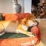 Vintage Style Chenille Fabric Dog & Cat Sofa Bed